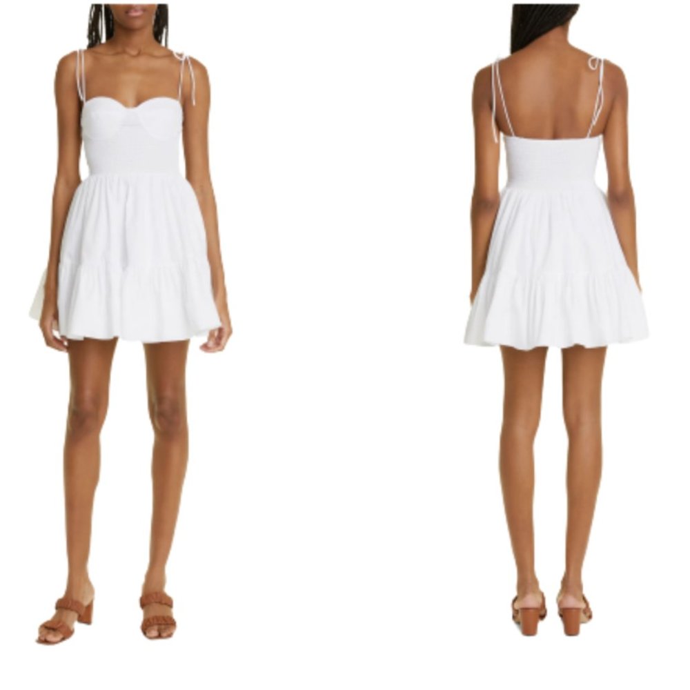 STAUD White Mini Dress